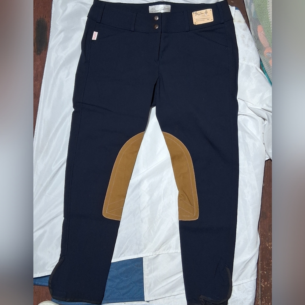The Tailored Sportsman Ladies 30S Black & Blue/Tan Breech